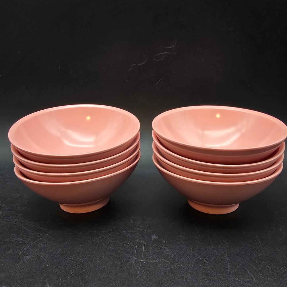 Boontonware Pink Melmac Small Bowls Set of 8 Vintage Plastics
